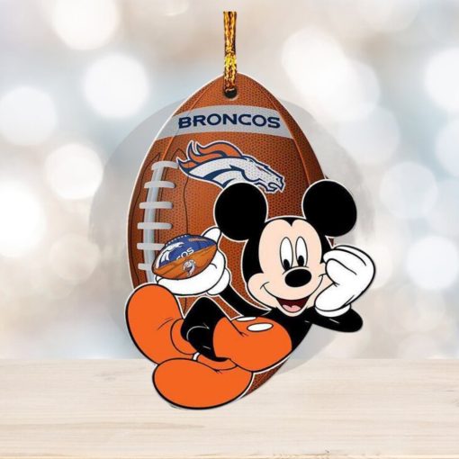 Denver Broncos NFL Disney Mickey Mouse Xmas Gifts For Fans Personalized Christmas Tree Decorations Ornament