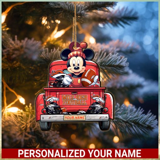 Denver Broncos NFL Mickey Ornament Personalized Your Name SP12102340ID05