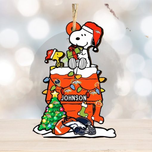 Denver Broncos NFL Snoopy Ornament Personalized Christmas 2023 Holidays