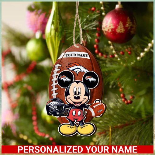 Denver Broncos Personalized Your Name Mickey Mouse And NFL Team Ornament SP161023169ID03