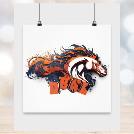 Denver Broncos Poster American Football Canvas