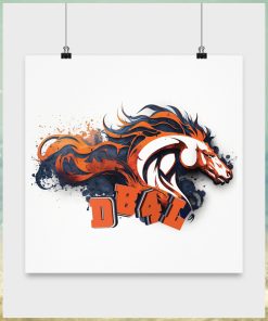 Denver Broncos Poster American Football Canvas