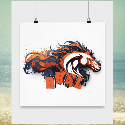 Denver Broncos Poster American Football Canvas