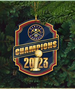 Denver Nuggets 2023 NBA Champions Logo Custom Name Holiday Christmas Tree Decorations Ornament