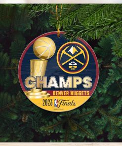 Denver Nuggets 2023 NBA Finals Champions Custom Name Ceramic Christmas Tree Decorations Ornament