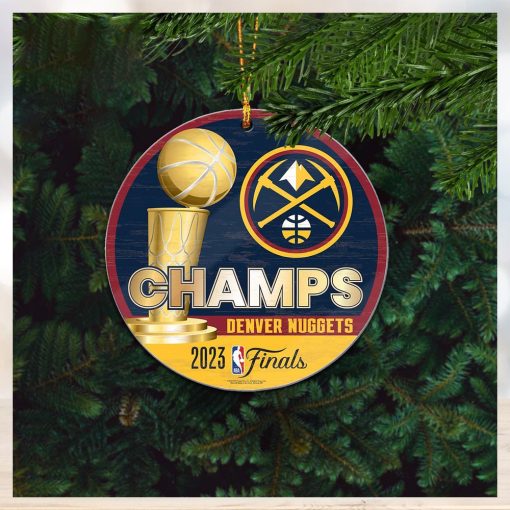 Denver Nuggets 2023 NBA Finals Champions Custom Name Ceramic Christmas Tree Decorations Ornament