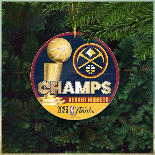 Denver Nuggets 2023 NBA Finals Champions Custom Name Ceramic Christmas Tree Decorations Ornament