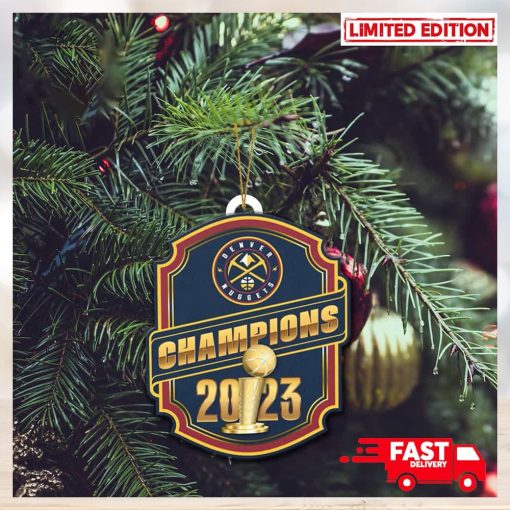 Denver Nuggets NBA Finals Champions 2023 Christmas Tree Decorations Ornament