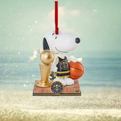 Denver Nuggets Snoopy Peanuts 2023 Nba Champions Trophy Ornament