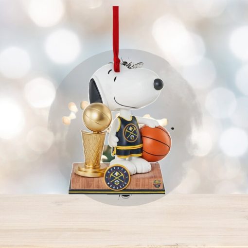 Denver Nuggets Snoopy Peanuts 2023 Nba Champions Trophy Ornament