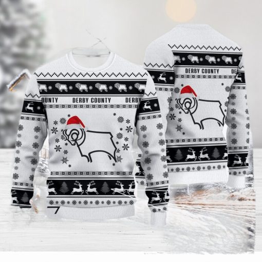 Derby County Exclusive Efl Logo Team Ugly Christmas Sweater For Fans Gift Unisex Sweatshirt