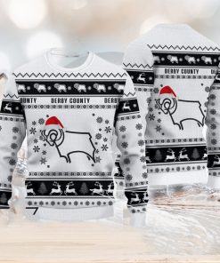 Derby County Exclusive Efl Logo Team Ugly Christmas Sweater For Fans Gift Unisex Sweatshirt