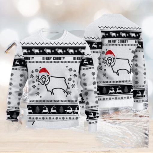 Derby County Exclusive Efl Logo Team Ugly Christmas Sweater For Fans Gift Unisex Sweatshirt