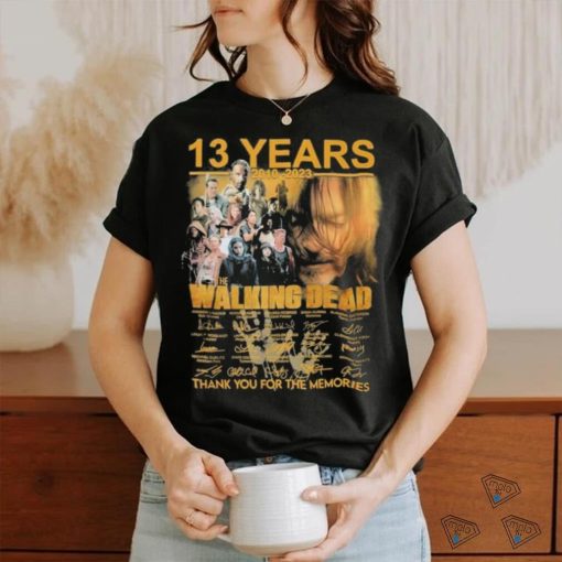 Design 2010 2023 13 Years The Walking Dead Thank You For The Memories T Shirt
