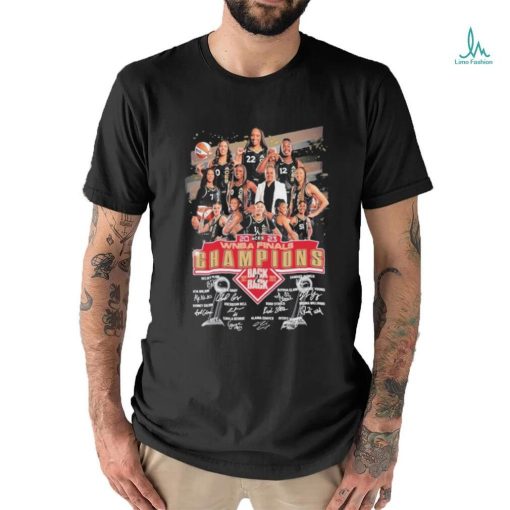 Design 2023 WNBA finals champions back 2 back team girl player signatures shirt