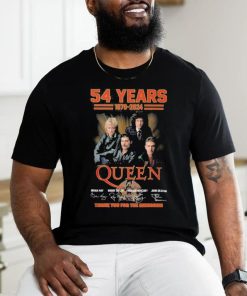 Design 54 years 1970 2024 queen thank you for the memories shirt