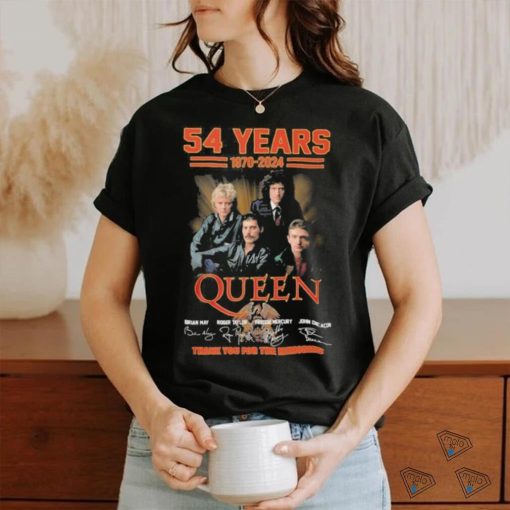 Design 54 years 1970 2024 queen thank you for the memories shirt