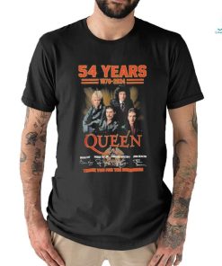 Design 54 years 1970 2024 queen thank you for the memories shirt