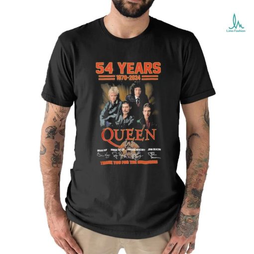 Design 54 years 1970 2024 queen thank you for the memories shirt