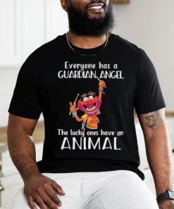 Design Animal DRUMMER everyone has a guardian angel the lucky ones have an animal shirt