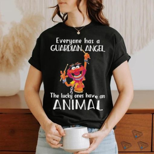 Design Animal DRUMMER everyone has a guardian angel the lucky ones have an animal shirt