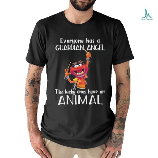 Design Animal DRUMMER everyone has a guardian angel the lucky ones have an animal shirt