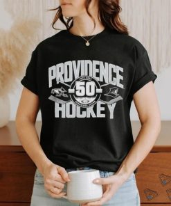 Design Blue 84 Black Providence Friars 50th Anniversary Hockey shirt