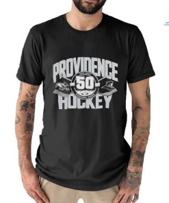 Design Blue 84 Black Providence Friars 50th Anniversary Hockey shirt