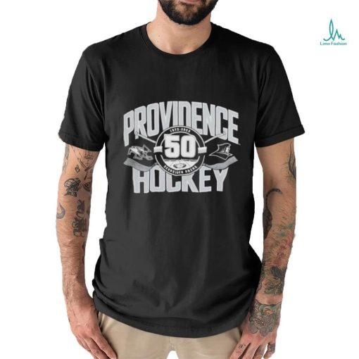 Design Blue 84 Black Providence Friars 50th Anniversary Hockey shirt
