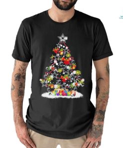 Design Dallas Cowboys logo pine tree merry christmas shirt