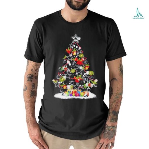 Design Dallas Cowboys logo pine tree merry christmas shirt