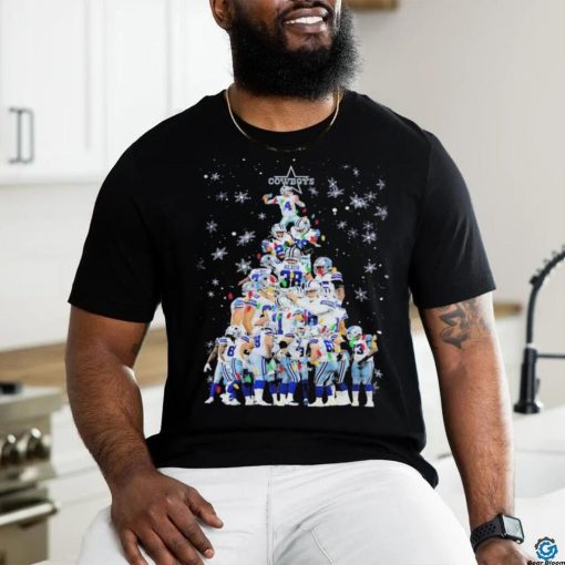 Design Dallas Cowboys team player pine tree merry christmas shirt