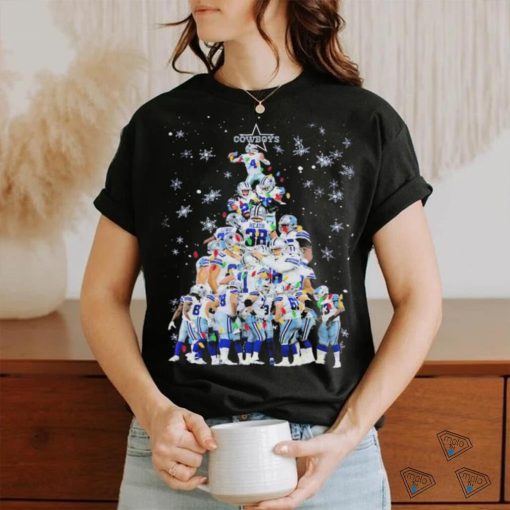 Design Dallas Cowboys team player pine tree merry christmas shirt