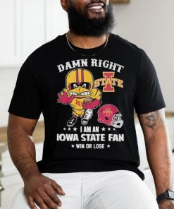 Design Damn right I’m a Iowa state cyclones fan shirt
