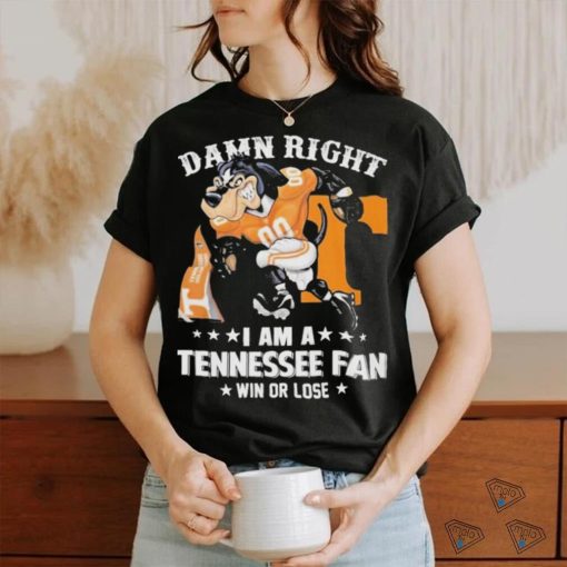 Design Damn right I’m a Tennessee volunteers fan shirt
