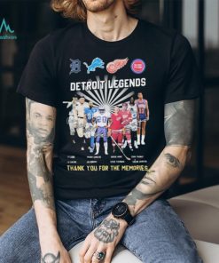 Detroit Legends Sport thank you for the memories signatures shirt