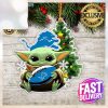 Detroit Lions Baby Yoda NFL Christmas Tree Decorations Ornament