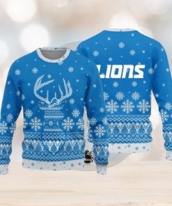 Detroit Lions Christmas Reindeer Knitted Sweater