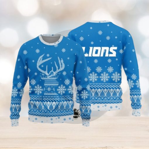 Detroit Lions Christmas Reindeer Knitted Sweater