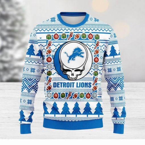 Detroit Lions Grateful Dead Ugly Christmas Sweater Sport Christmas Gift Ideas