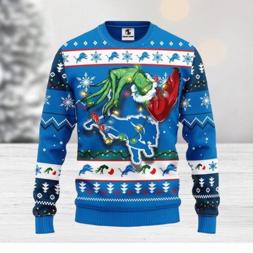 Detroit Lions Grinch Xmas Ugly Christmas Sweater Best Christmas Gift Ideas