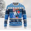 Airedale Terrier With Snow And Christmas Ugly Sweatshirt Christmas Ugly Sweater