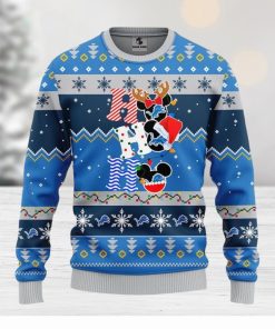 Detroit Lions HoHoHo Mickey Christmas Ugly Sweater Christmas Gift Ideas For Fans