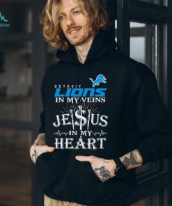 Detroit Lions In My Vien Jesus In My Heart Logo Shirt