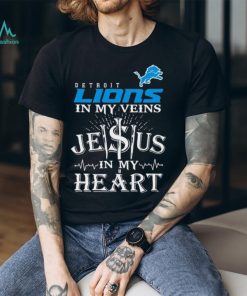 Detroit Lions In My Vien Jesus In My Heart Logo Shirt