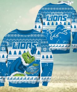 Detroit Lions NFL Grinch Christmas Ugly Sweater Fans Gift Funny For Men And Women