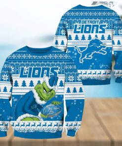 Detroit Lions NFL Grinch Christmas Ugly Sweater Fans Gift Funny For Men And Women