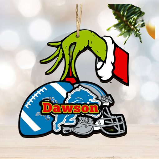 Detroit Lions NFL Grinch Personalized Ornament SP121023107ID03
