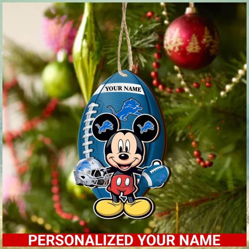 Detroit Lions Personalized Your Name Mickey Mouse And NFL Team Ornament SP161023170ID03