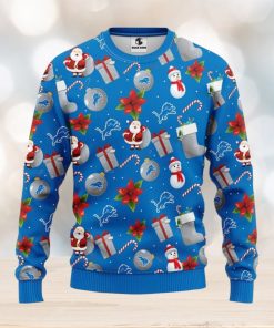 Detroit Lions Santa Claus Snowman Christmas Ugly Sweater Sport Christmas Gift Ideas